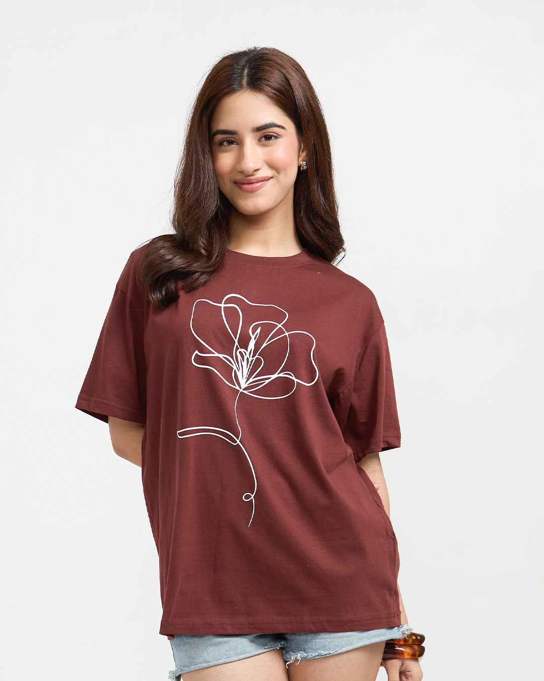 Phool Oversized T-Shirt for Women Online In India | Dky