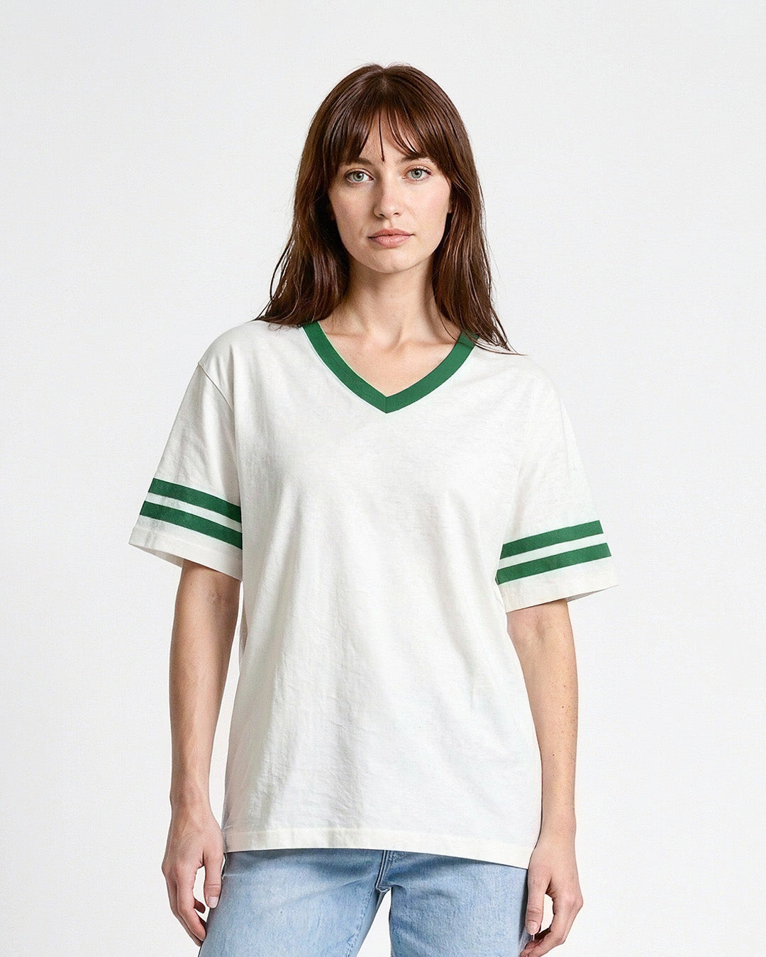 Off-White Courtside V-Neck Plain Oversize T-Shirt