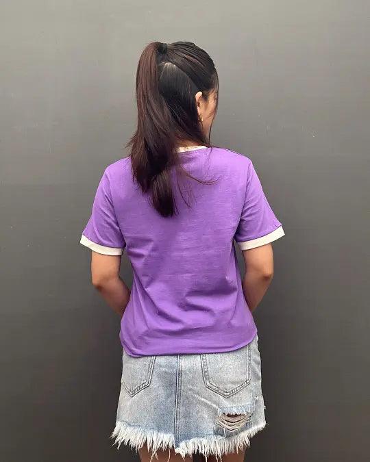 Tap Out T-Shirt - Lilac & White