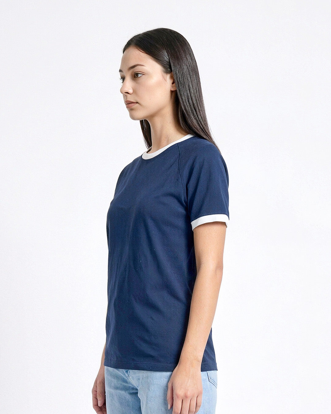Tap Out T-Shirt - Navy Blue & Off White