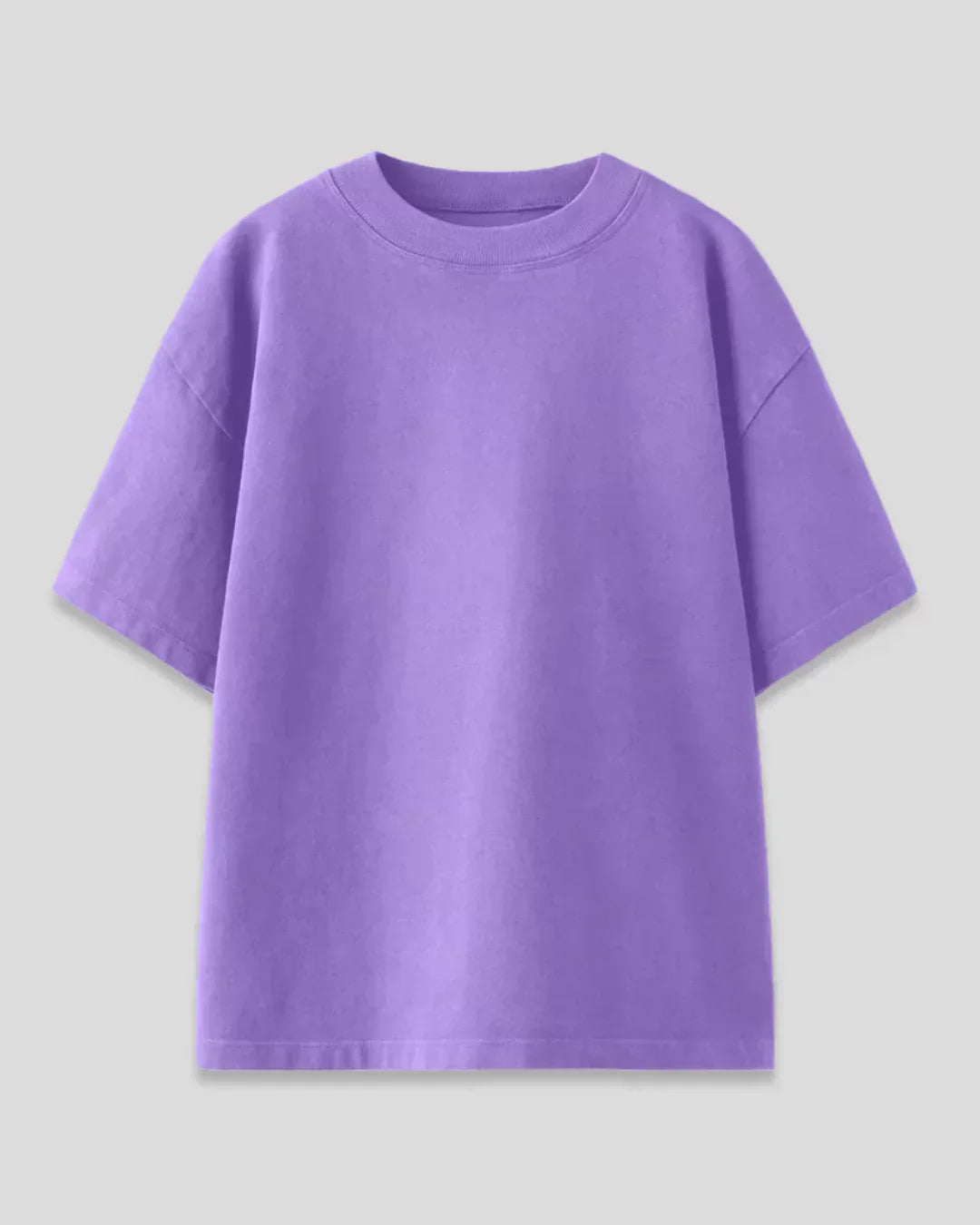 RB Nova Plain Oversized T-Shirt by Real Baysics, purple, 100% pure fabric, basic Shirts & Tops.