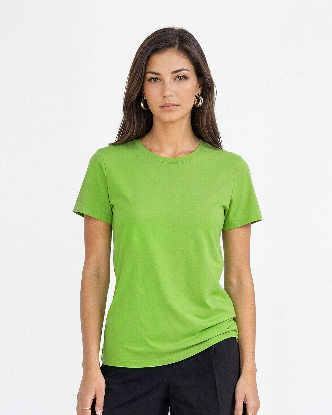 Kiwi Green Plain T-Shirt