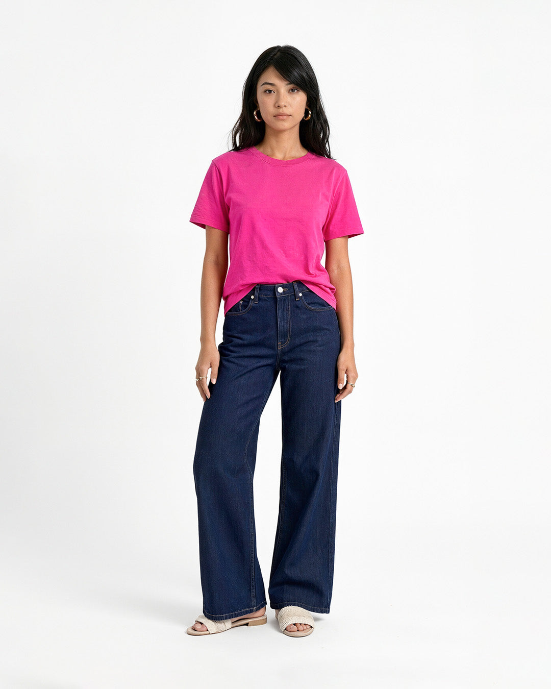 Hot Pink Plain T-Shirt