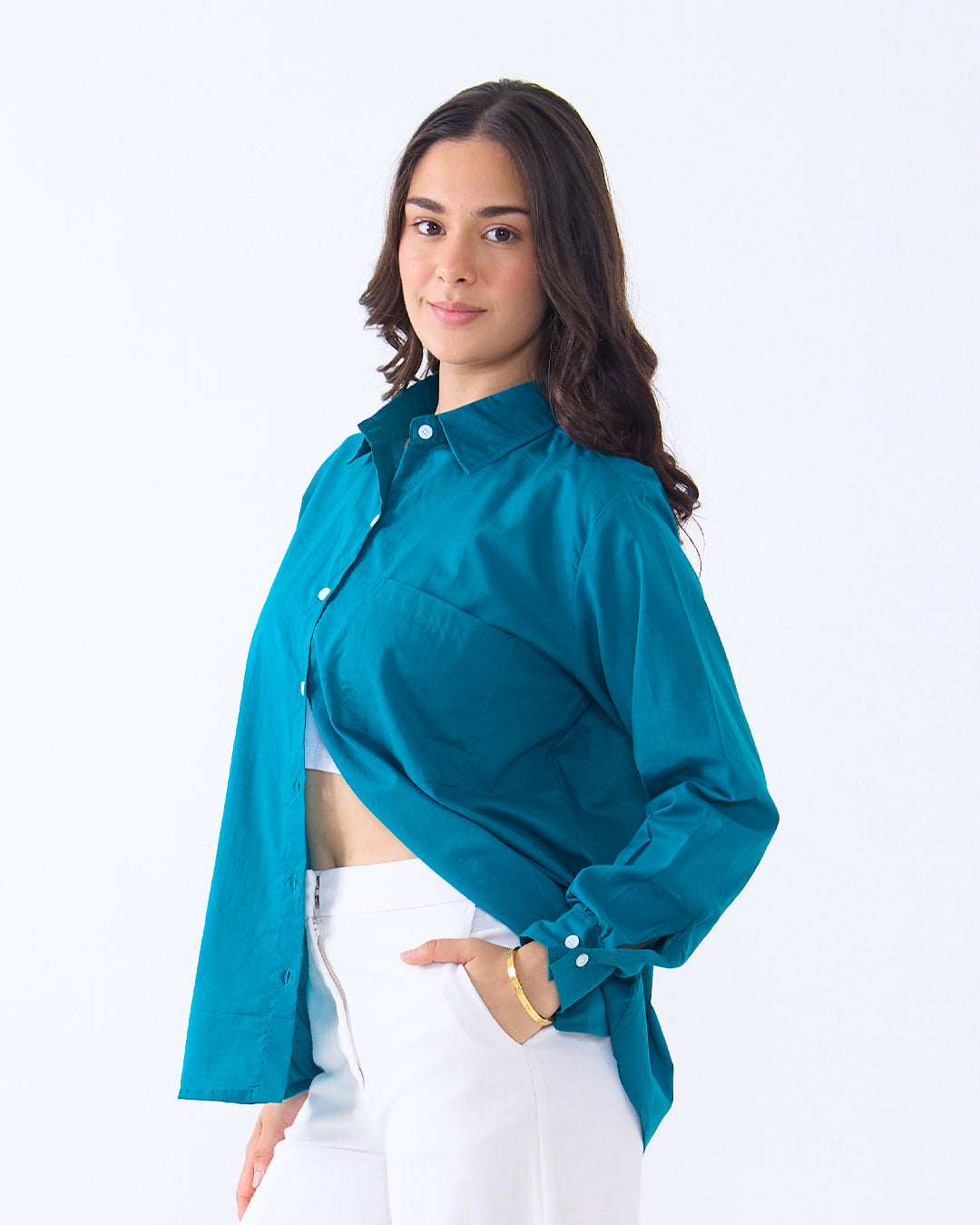 Teal Oversized Shirt