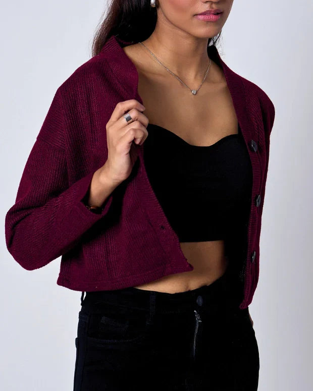 Lily Button Down Crop Jacket
