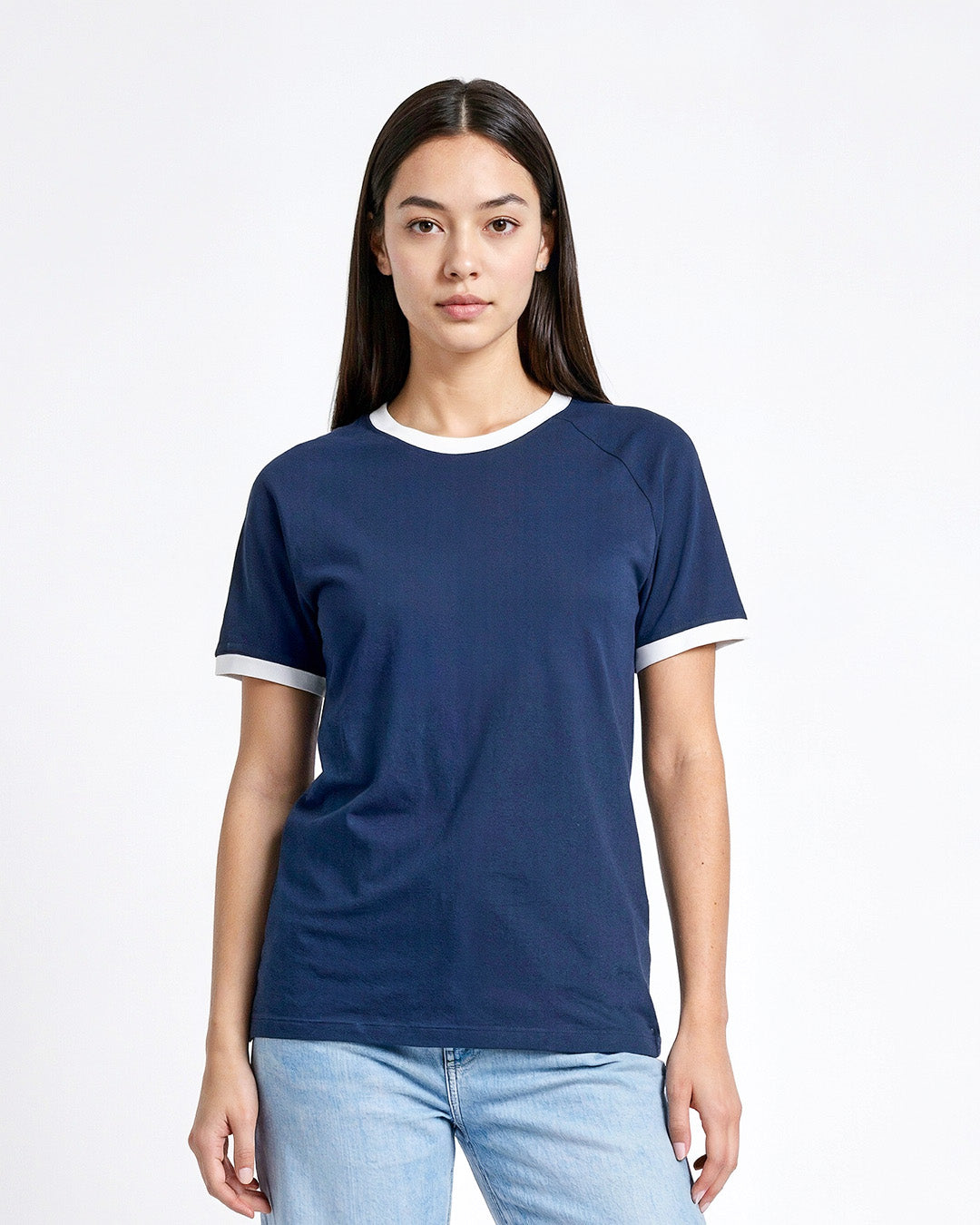 Tap Out T-Shirt - Navy Blue & Off White