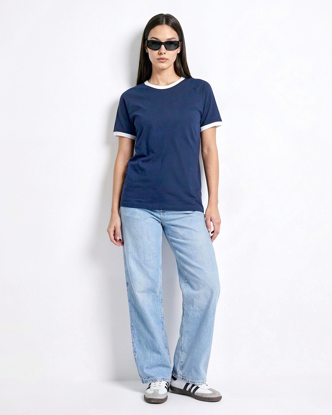 Tap Out T-Shirt - Navy Blue & Off White