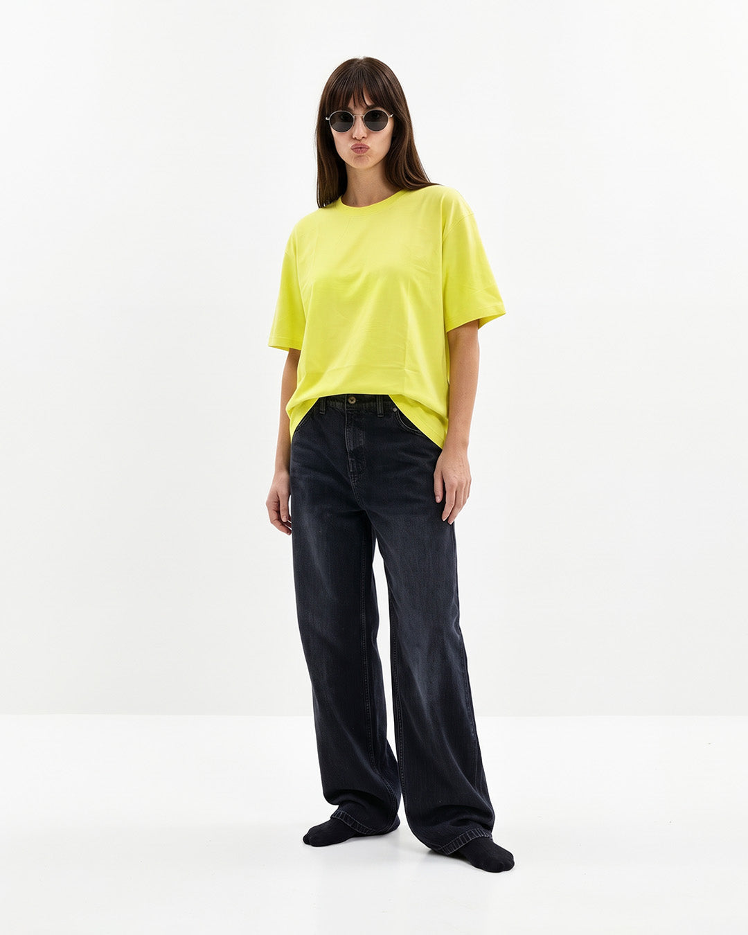 Pale Yellow Plain Oversized T-Shirt