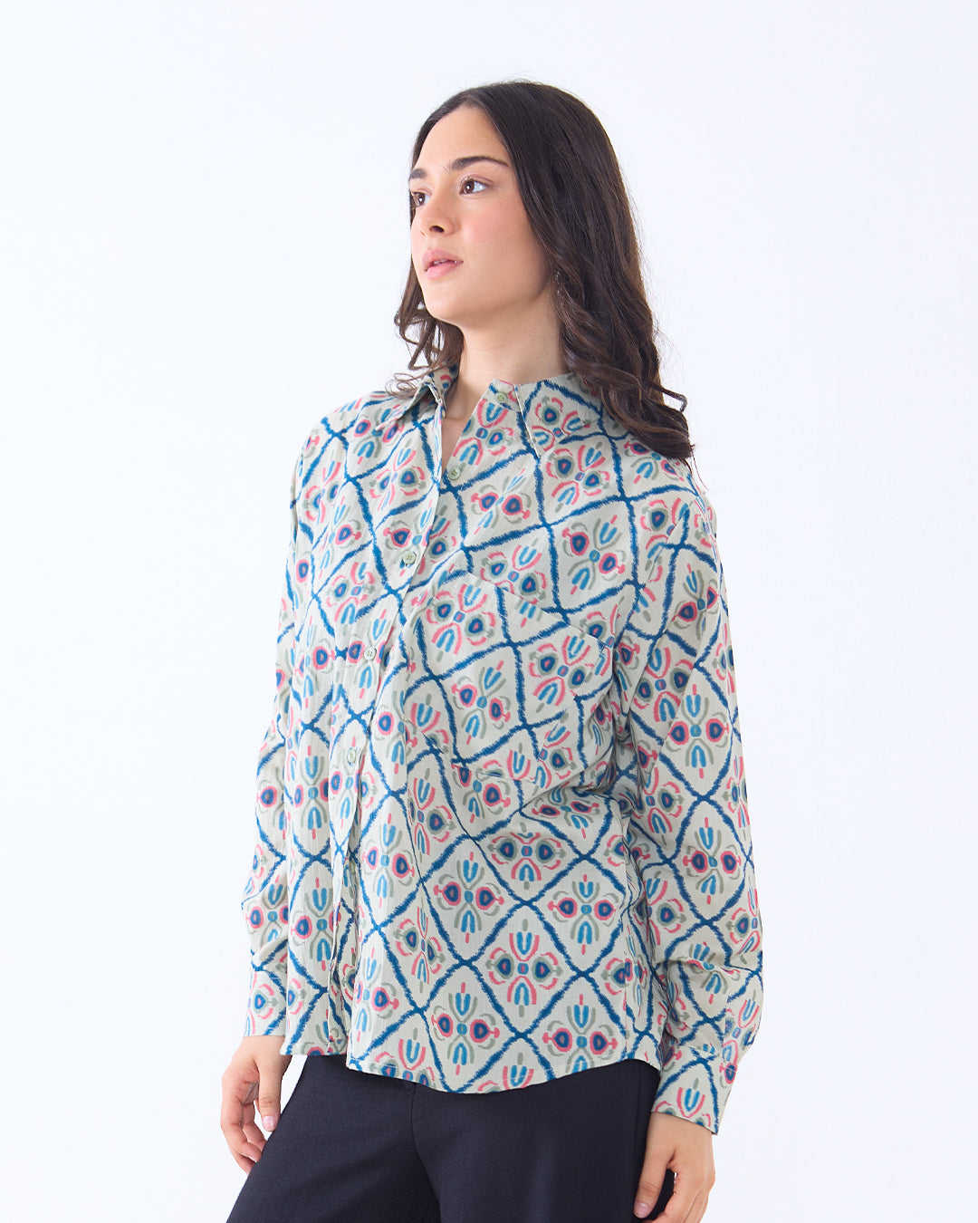 Abstract Oversized Shirt