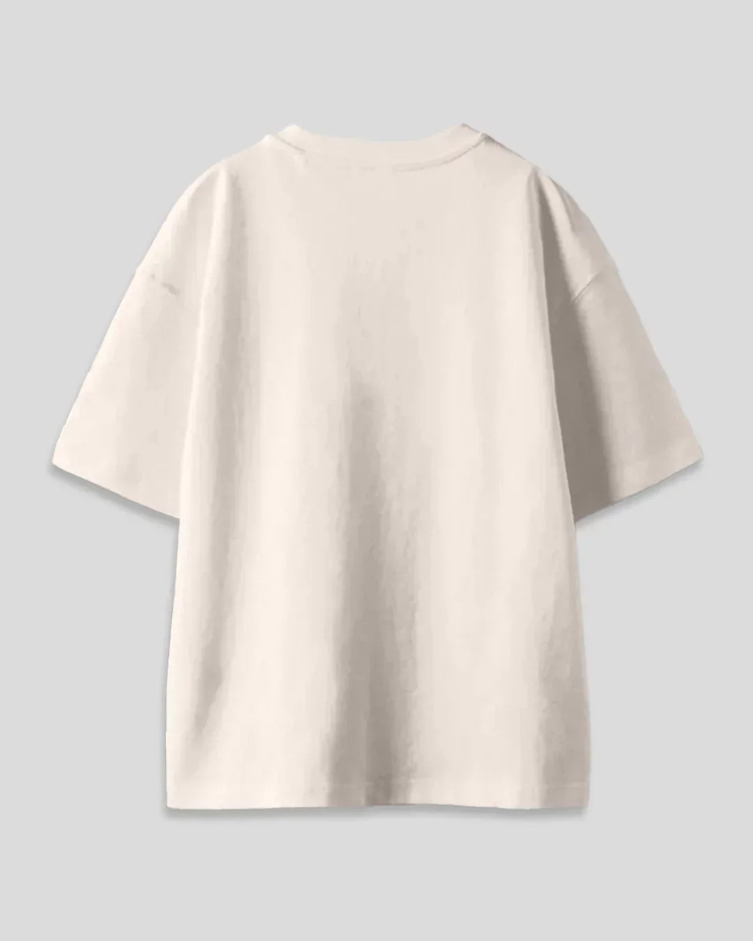 RB Cream Plain Oversized T-Shirt