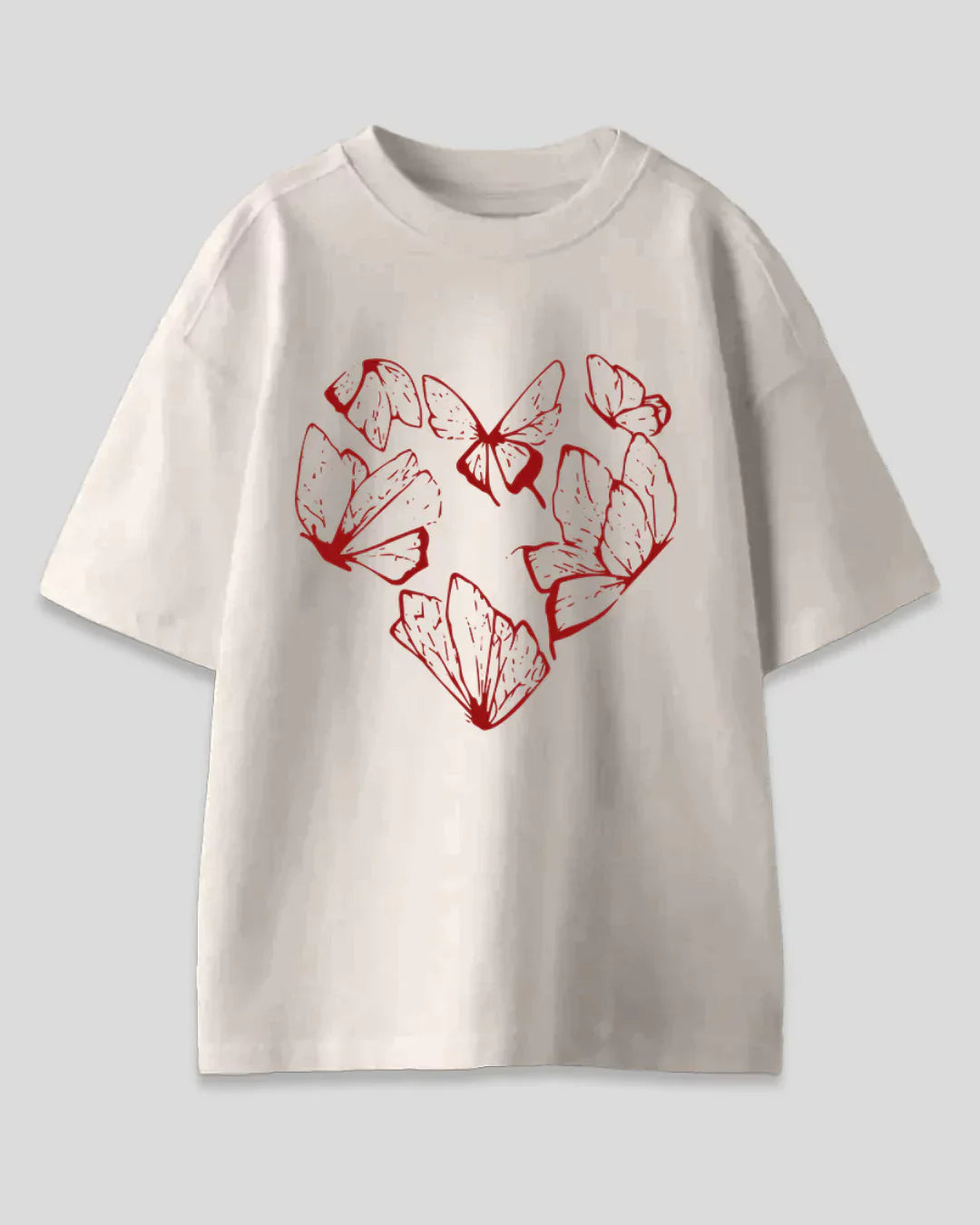 Arlo Off White Butterfly Oversized T-Shirt