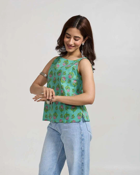 Floral Fix Short Cotton Top