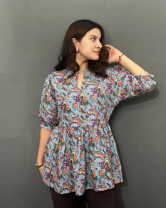 Blue Haze Cotton Top