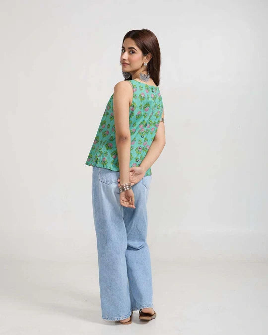Floral Fix Short Cotton Top