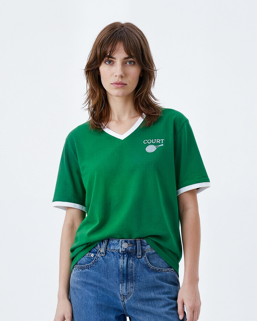 Court Tap-Out V-Neck Oversize T-Shirt