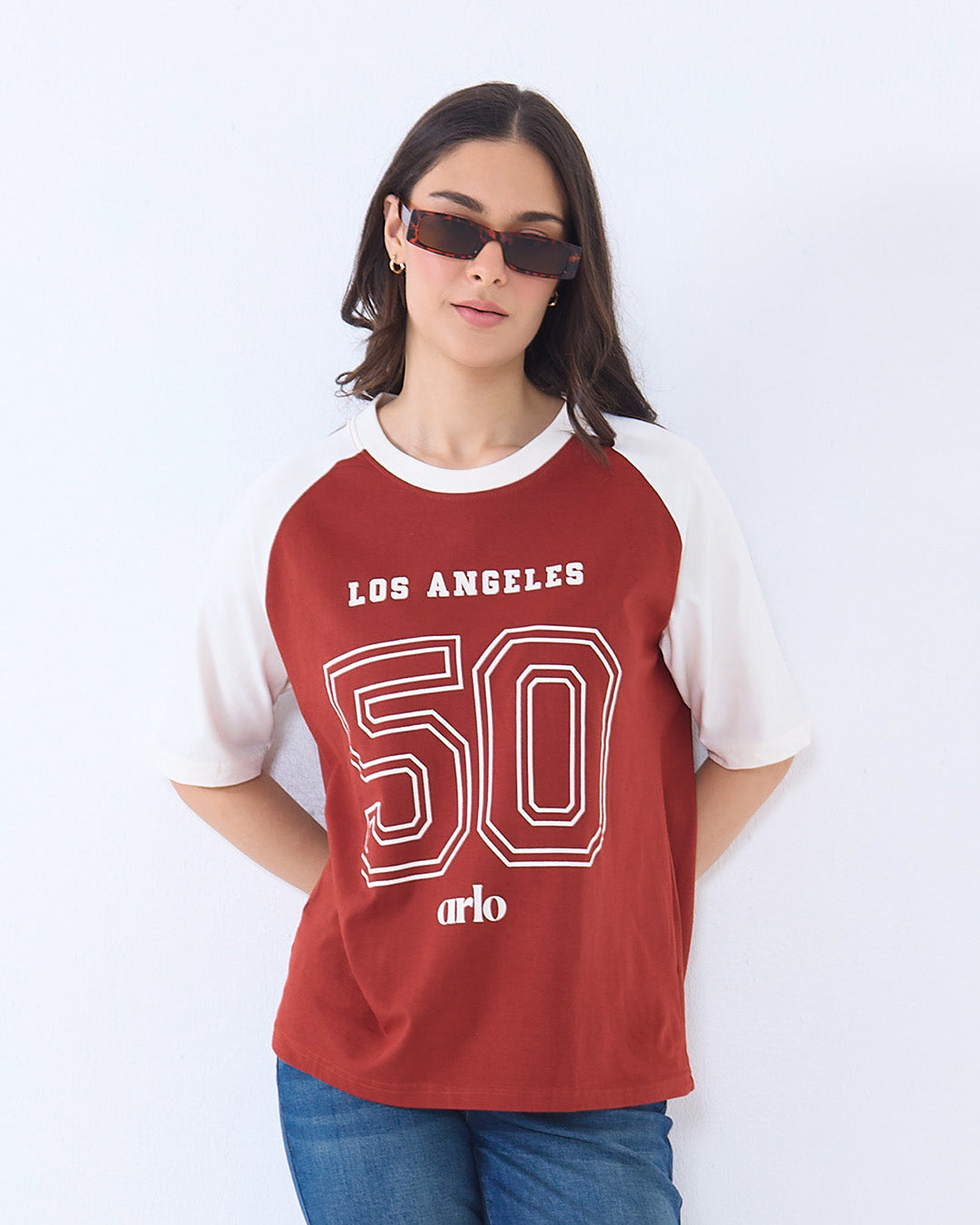 Los Angeles Raglan Oversized T-Shirt