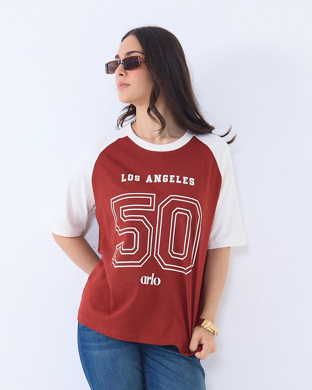 Los Angeles Raglan Oversized T-Shirt