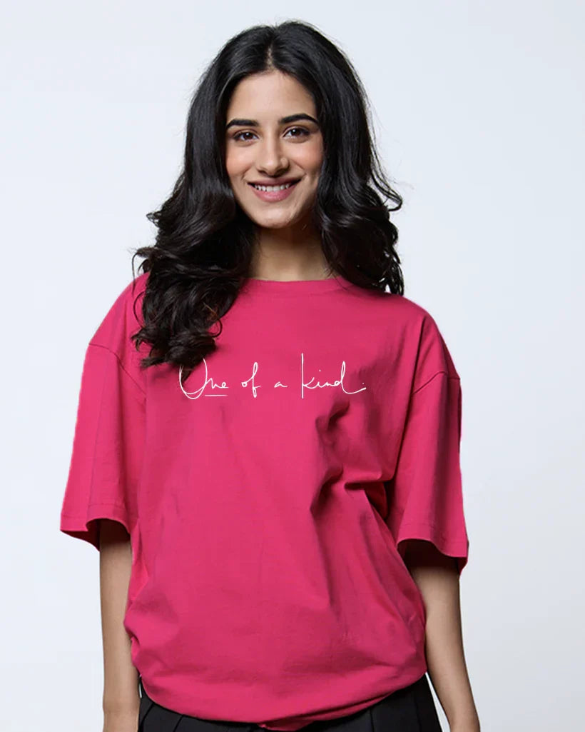 One Of A Kind Oversized T-Shirt - Shop Printed T shirt for Women Online In India | LoveDky
