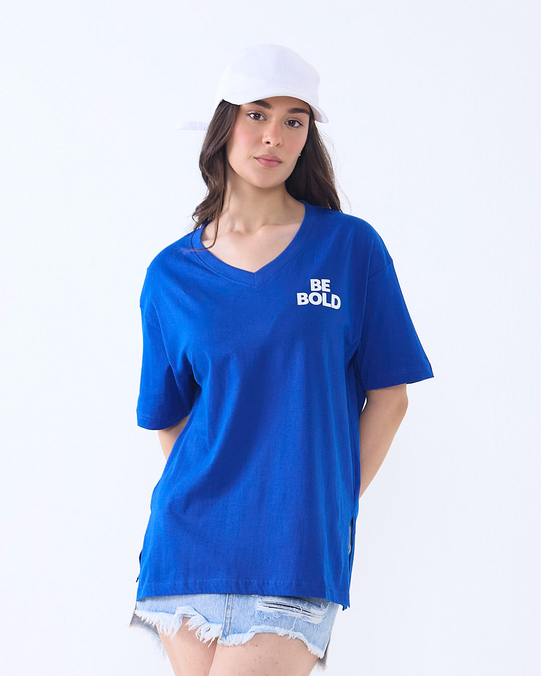 Be Bold V-Neck Oversize T-Shirt