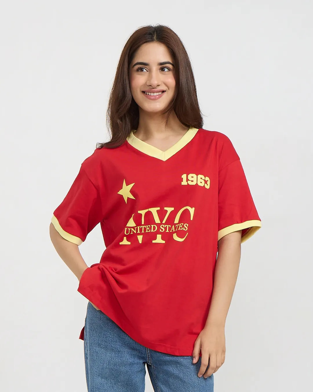 1963 Tap-Out V-Neck Oversize T-Shirt