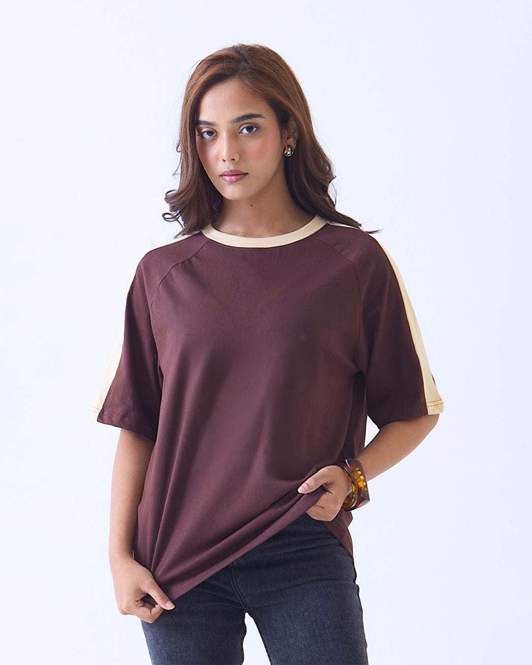Cocoa Sage Plain Oversized T-shirt