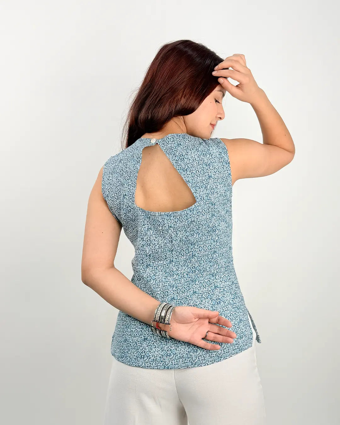 Blue Zoya Drop Short Kurti