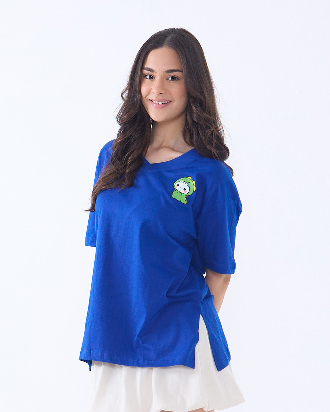 Lil Monster V-Neck Oversize T-Shirt