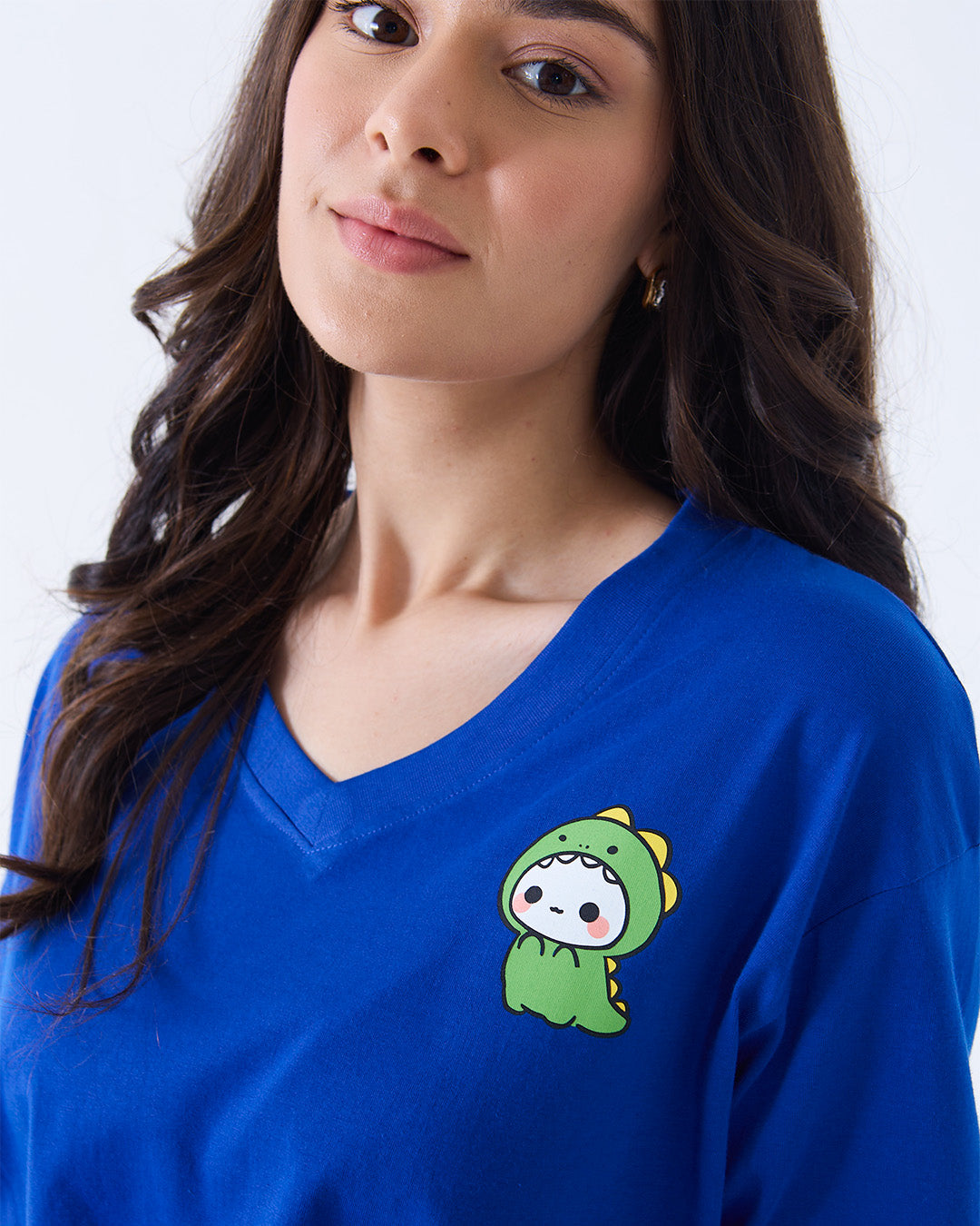 Lil Monster V-Neck Oversize T-Shirt