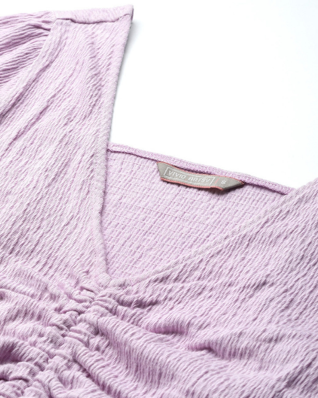 Lavender Ruched Crop Top