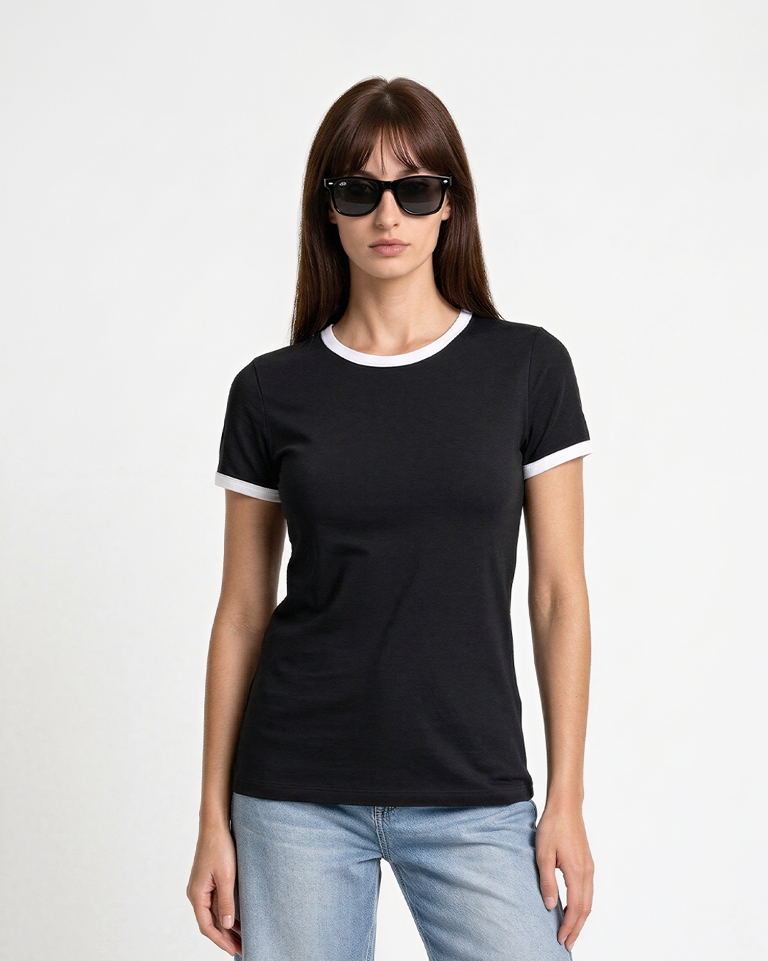 Tap Out Plain T-Shirt - Black & White