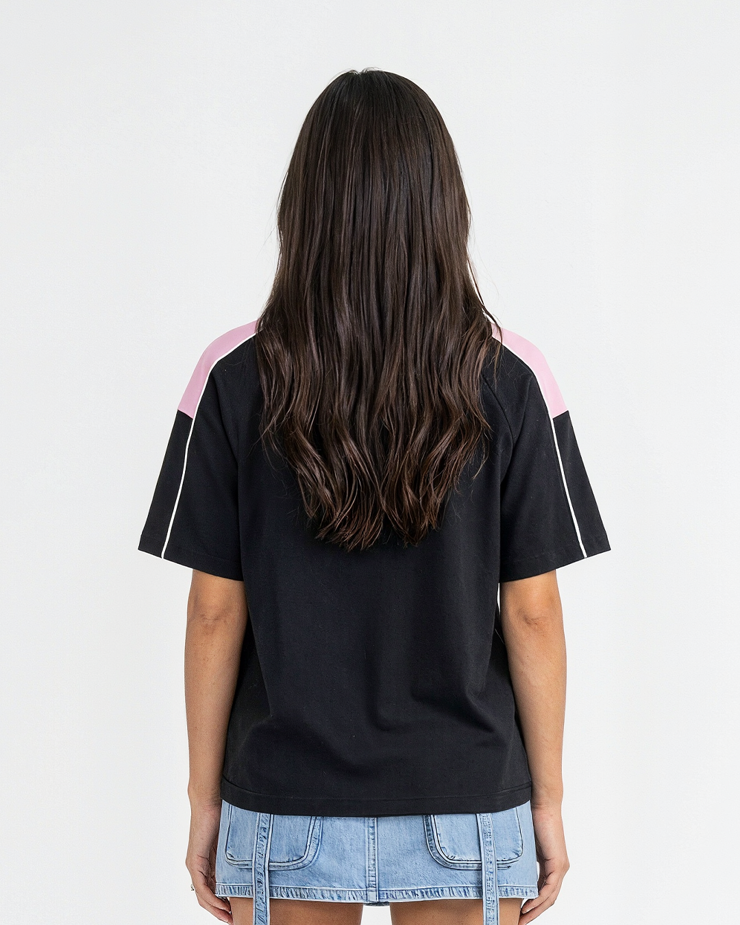 Black Downtown Plain Oversized T-Shirt