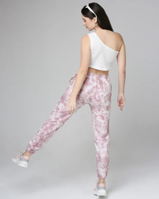 Maroon Tie Dye Joggers