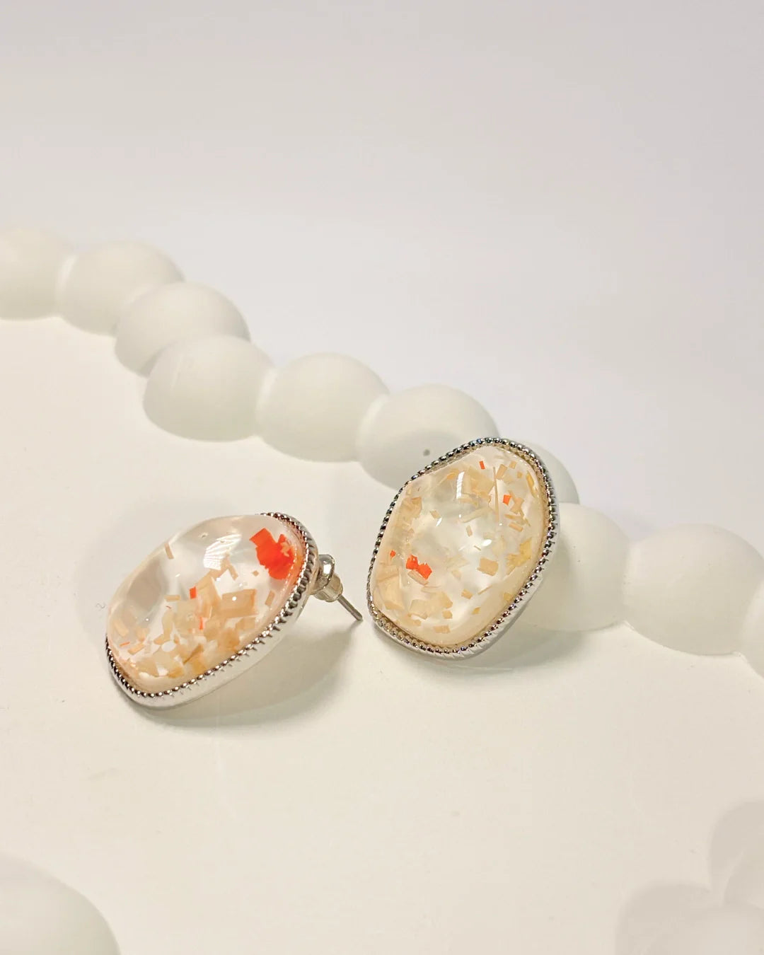 Peach Shimmer Studs