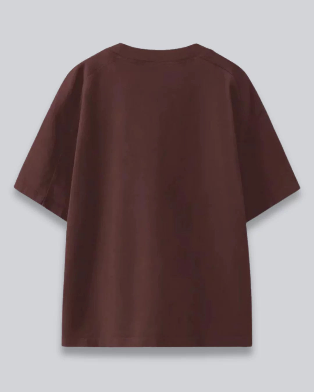 Arlo Brown Oversized Plain T-shirt