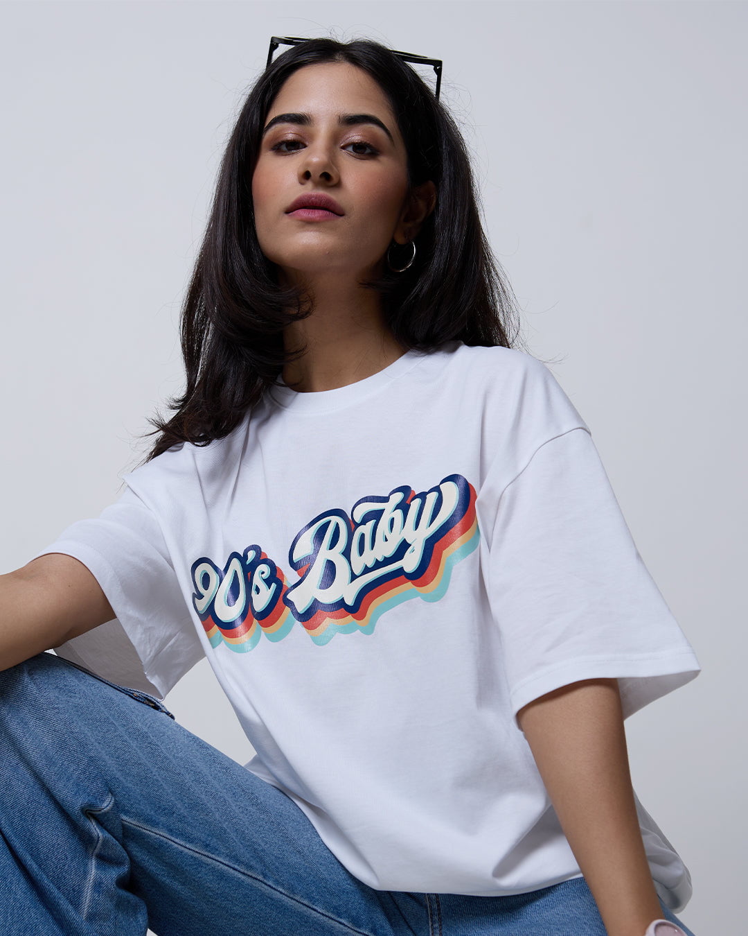 Retro Baby Oversized T-Shirt for Women Online In India | Dky