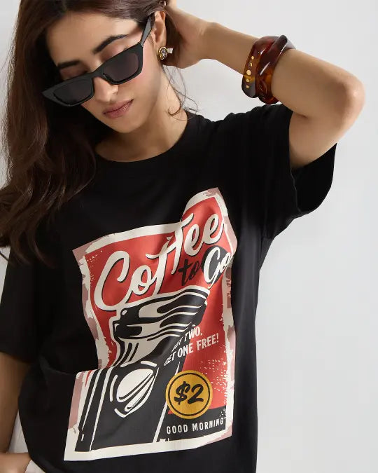Vintage Coffee Oversized T-Shirt