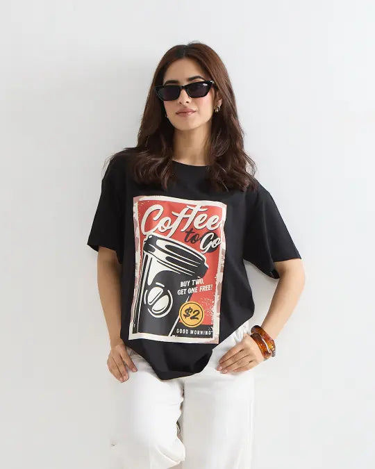 Vintage Coffee Oversized T-Shirt
