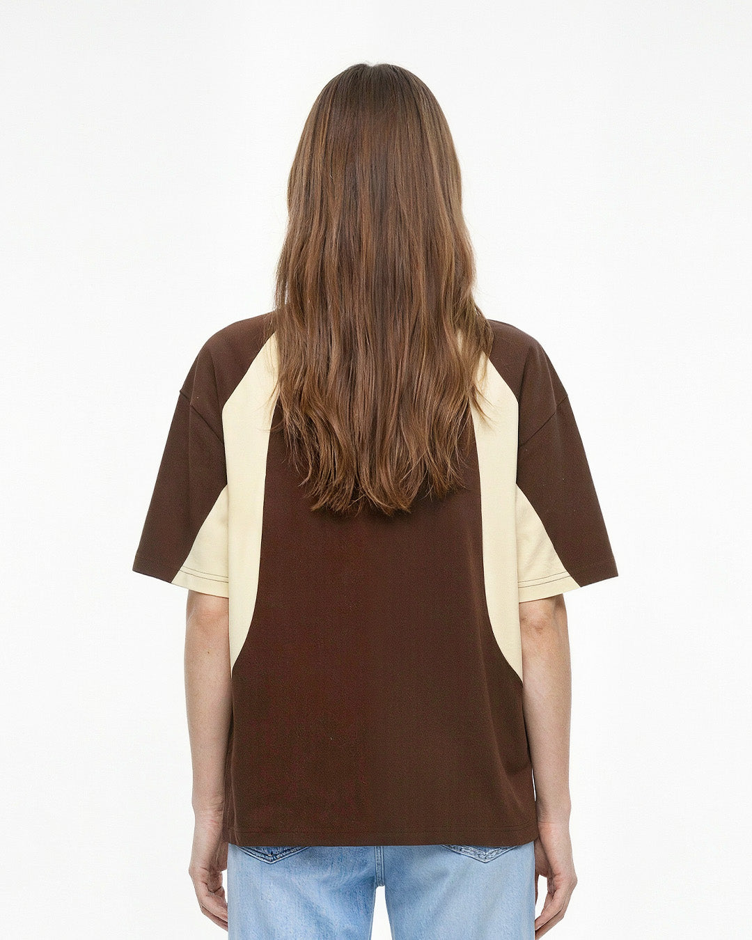Brown-Cream All-Star Plain Oversize T-Shirt