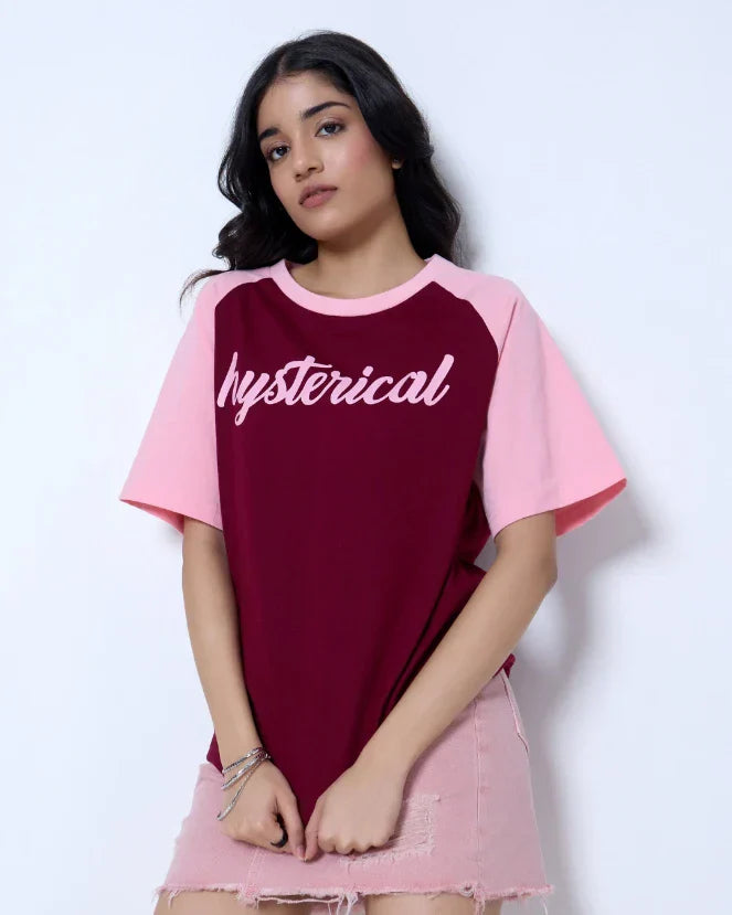 Hysterical Raglan Oversized T-Shirt