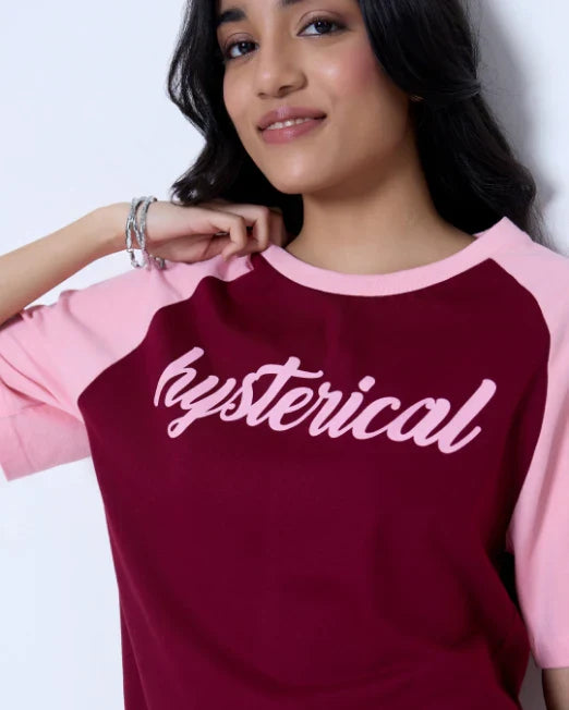 Hysterical Raglan Oversized T-Shirt