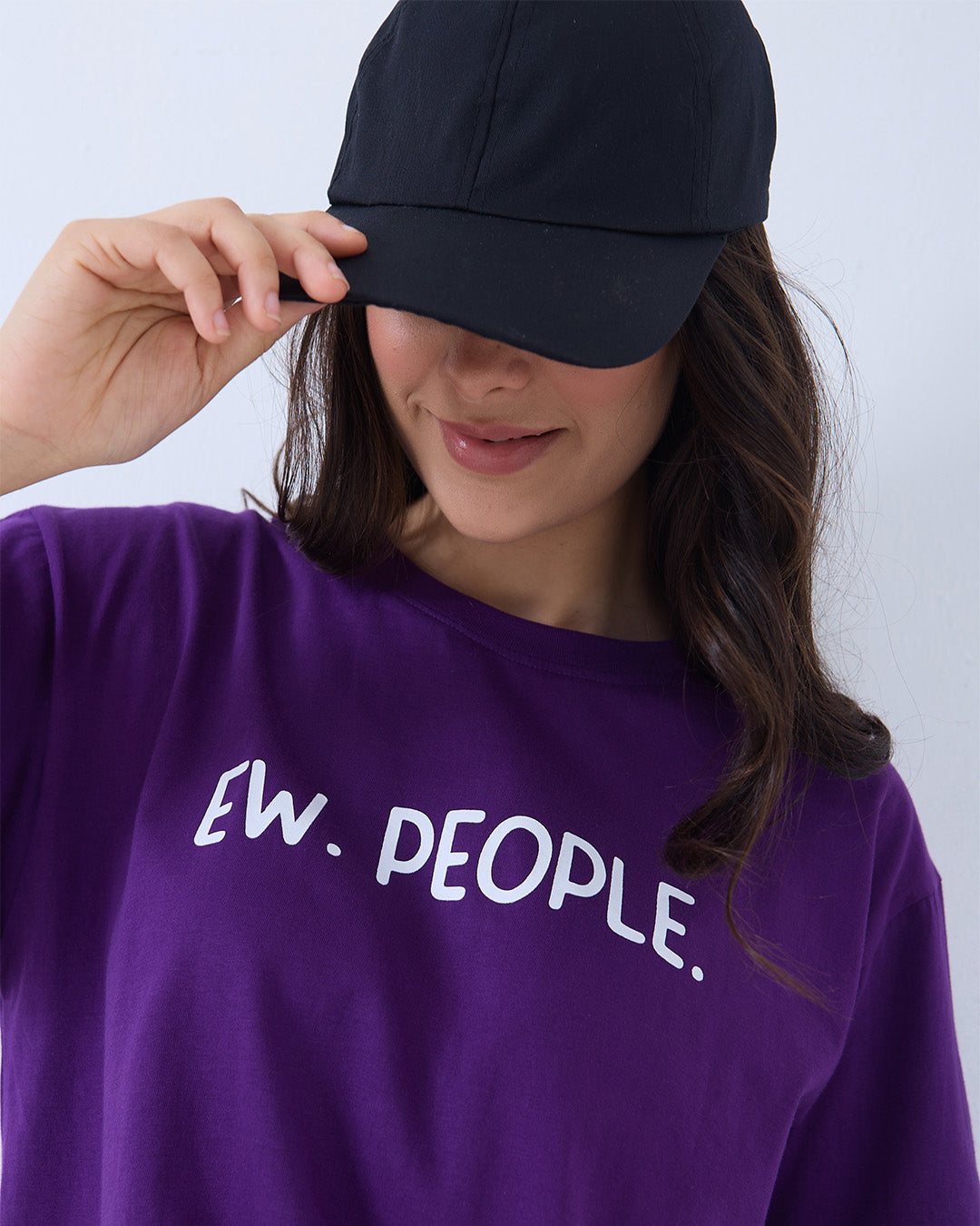 Purple Ew People Oversized T-Shirt