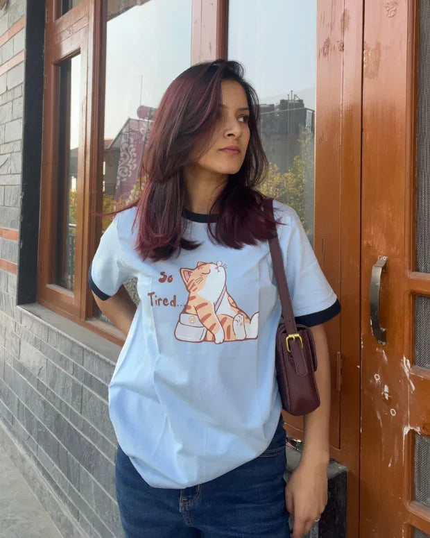 Tired Tap Out T-Shirt for Women Online In India | Dky