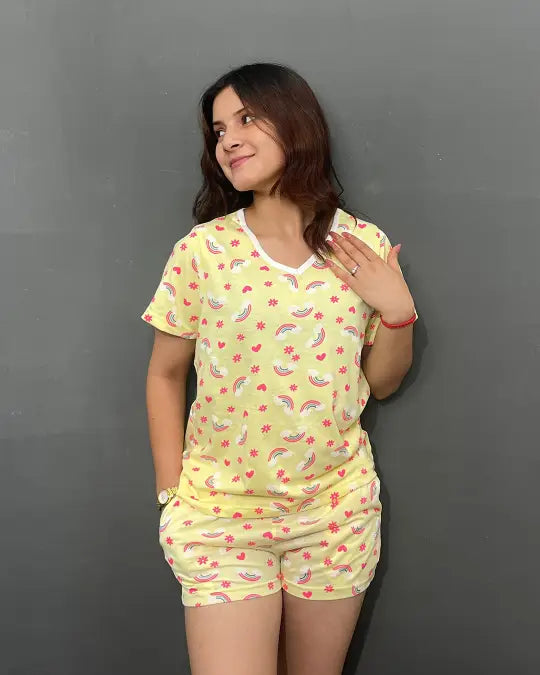 Rainbow Dream Cotton Shorts Set