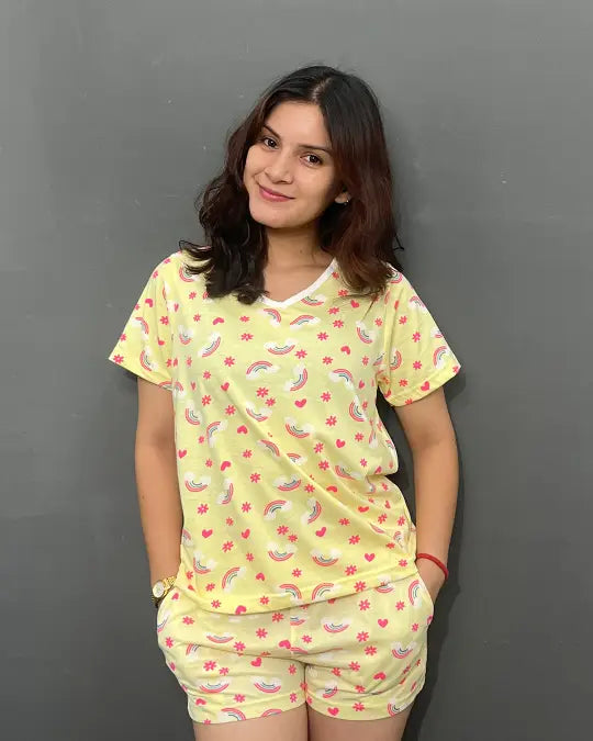 Rainbow Dream Cotton Shorts Set