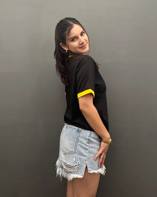 Tap Out T-Shirt - Black & Yellow