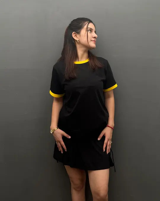 Tap Out T-Shirt - Black & Yellow