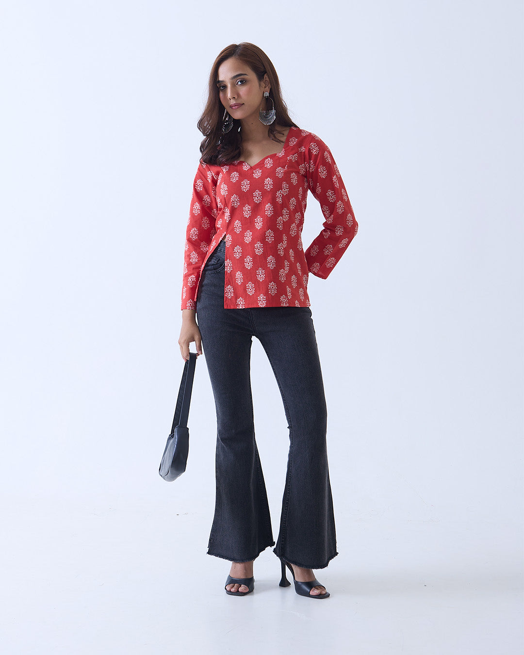 Red Ayesha Slit Kurti