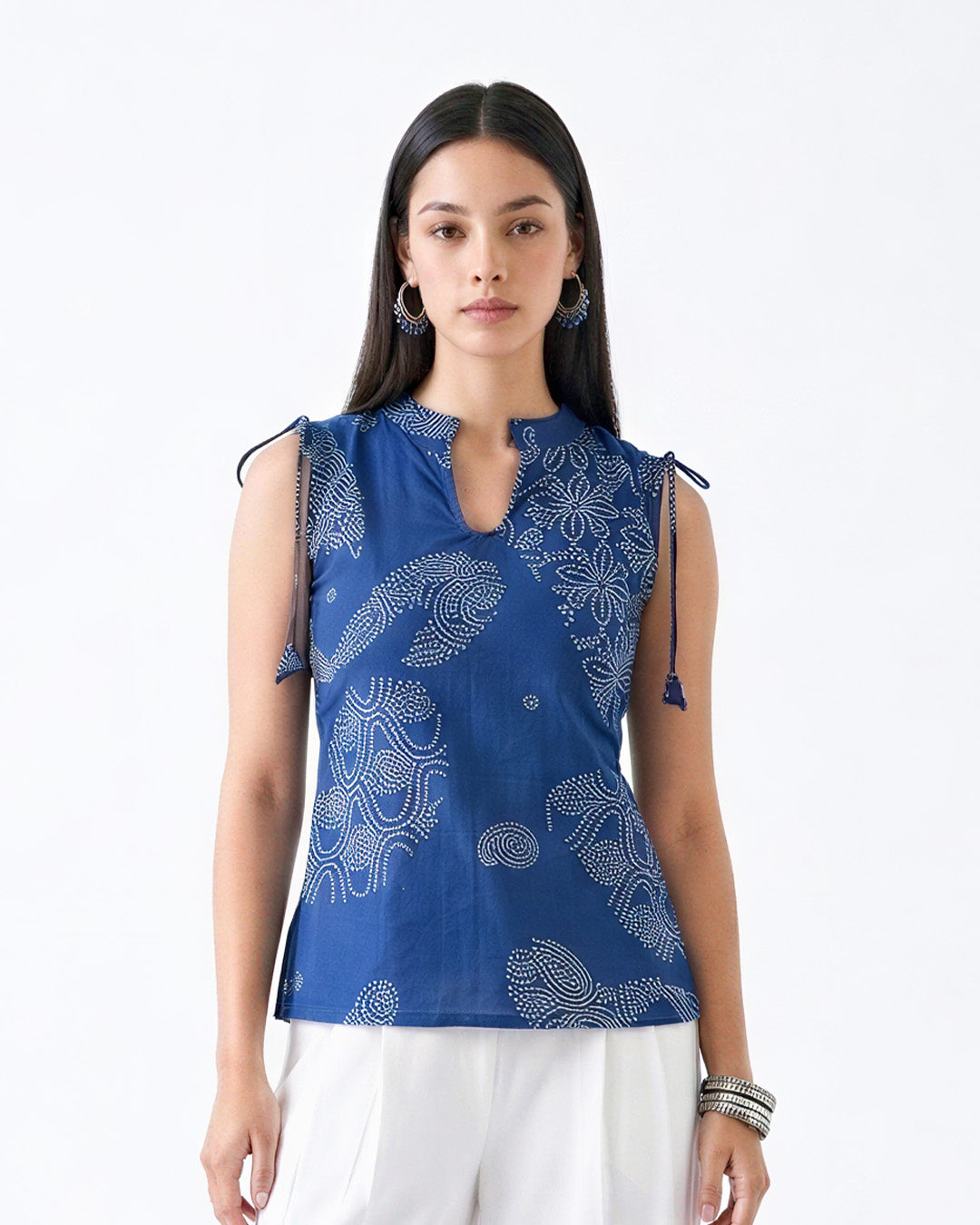 Blue Monica Ruched Kurti