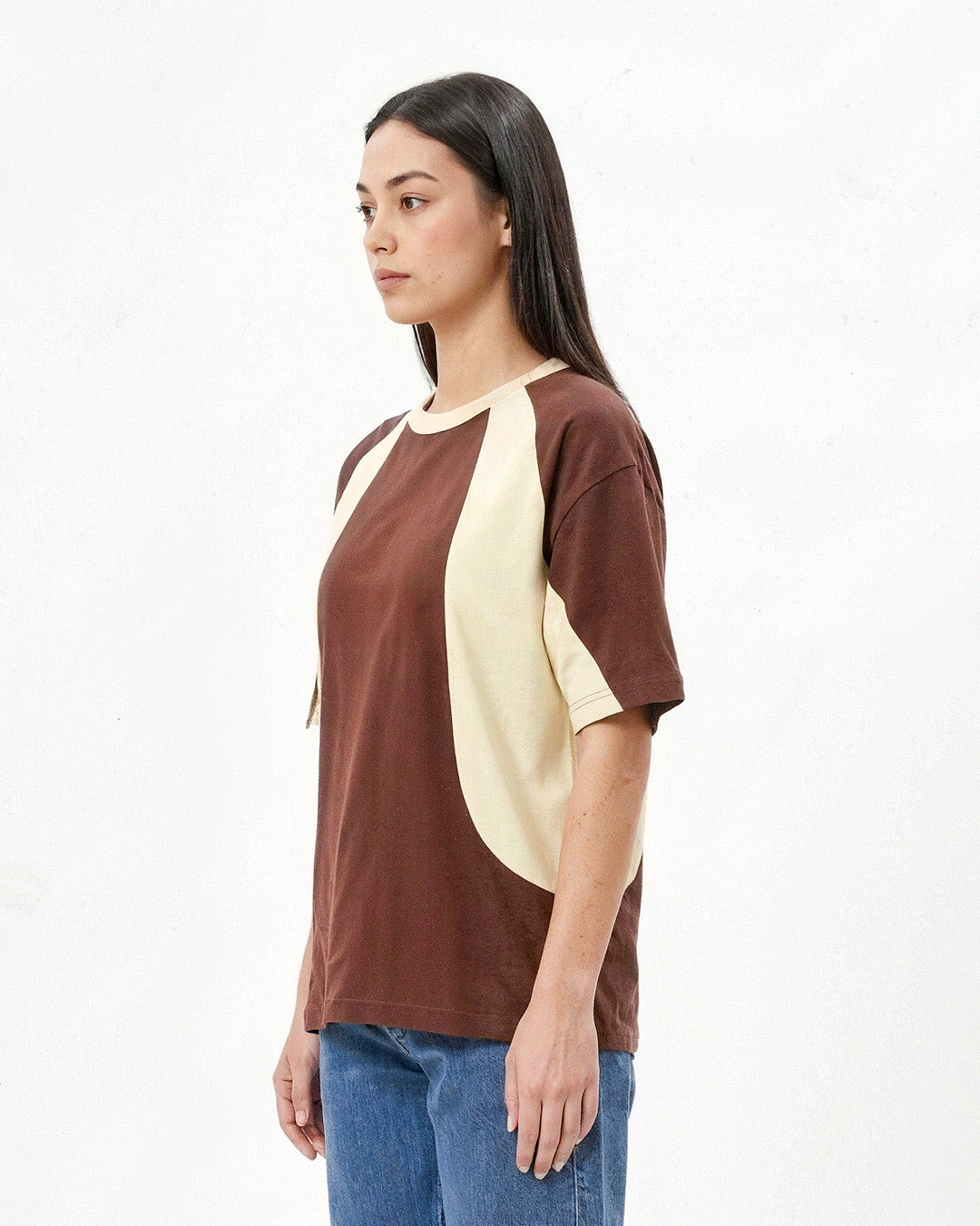 Brown-Cream All-Star Plain Oversize T-Shirt