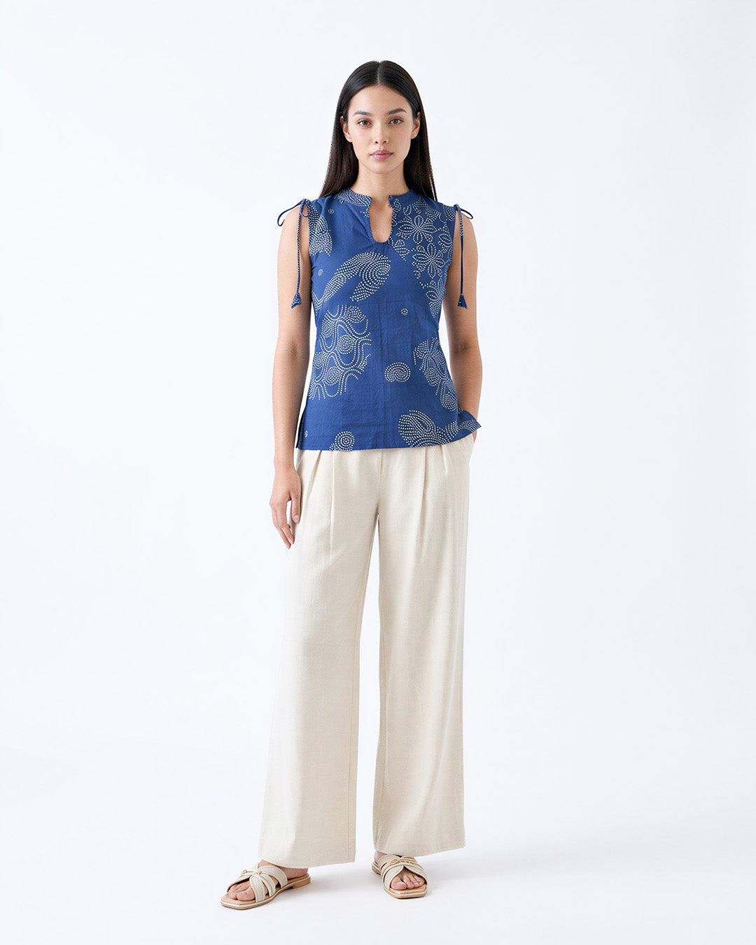 Blue Monica Ruched Kurti